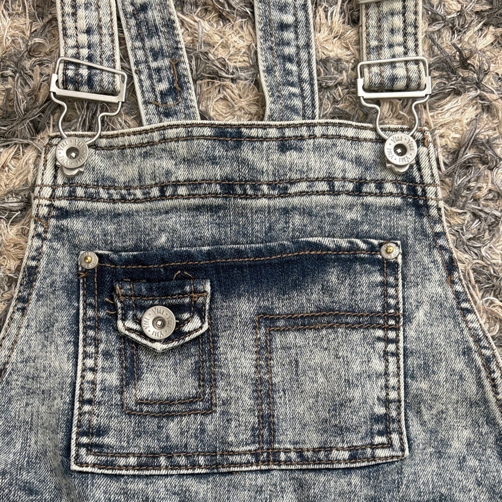 YMI Women's Acid Wash Denim Overall Jumpsuit, S/XS - Picture 6 of 9